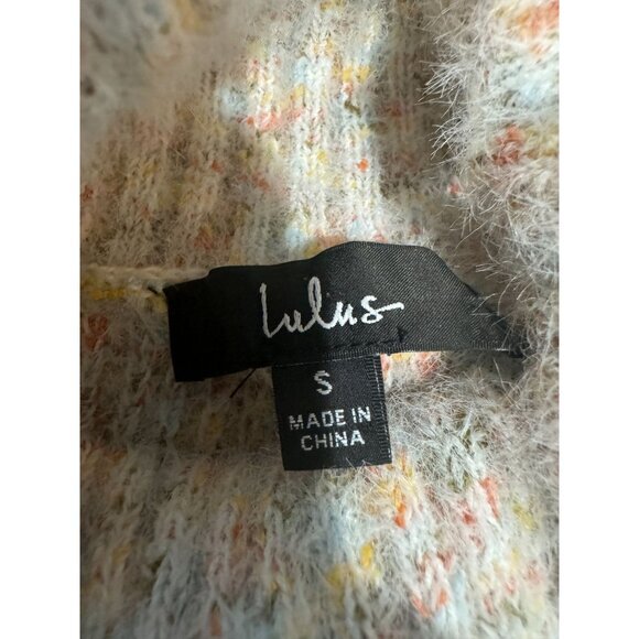 Lulus Pastel Multi Color Knit Sweater Dress Size XS Turtle Neck Fuzzy Soft S |H1 - Picture 5 of 6